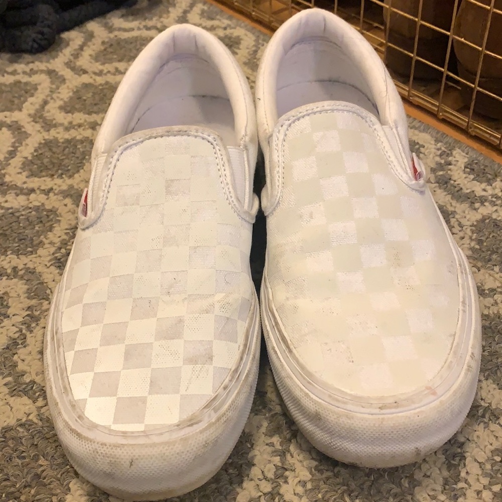 White checkered vans ❗️SOLD❗️